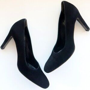 Stephane Kelian Black Suede Leather Heels Pumps Formal Dressy Classic Shoes 8